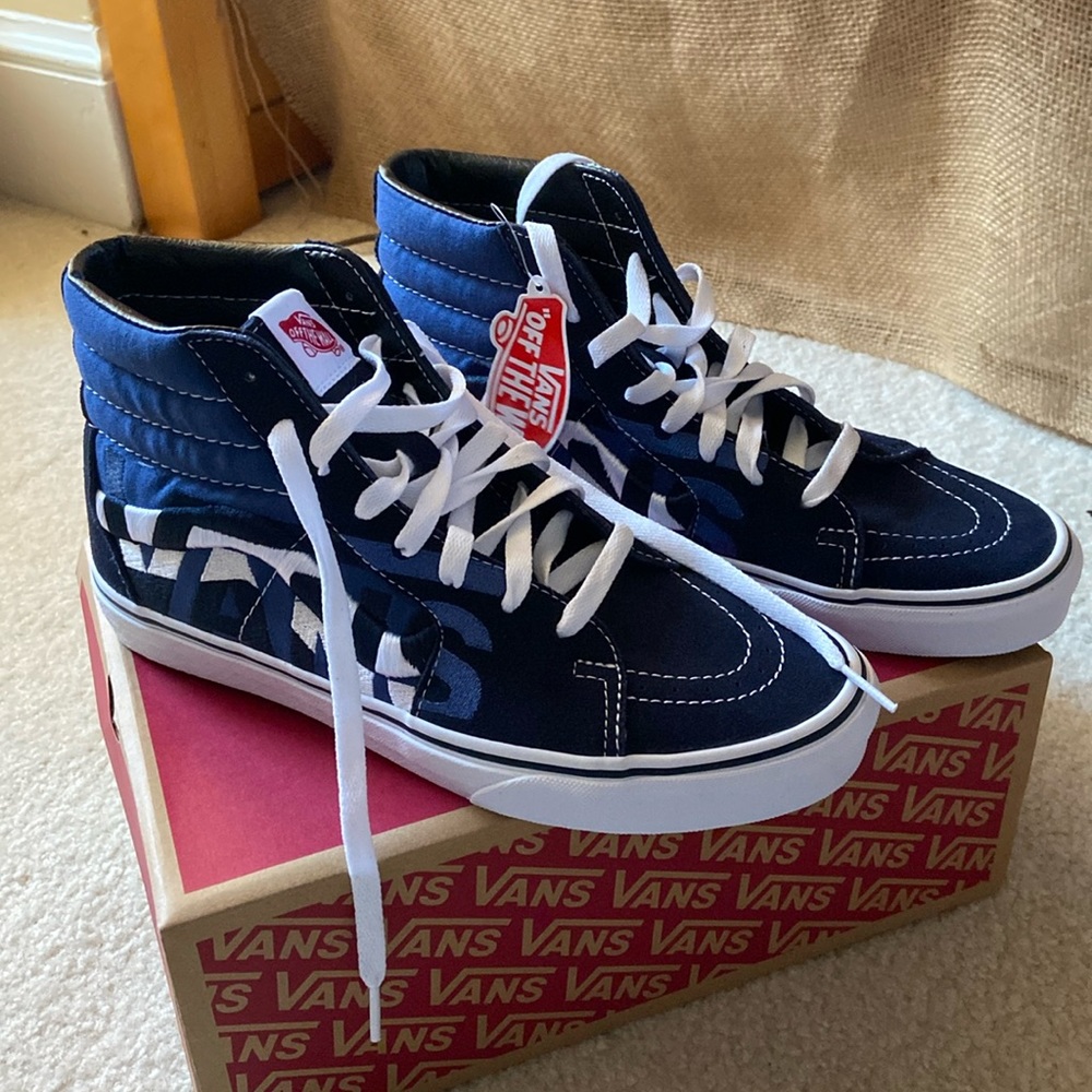 Men’s/Women’s High Top Vans Blue
